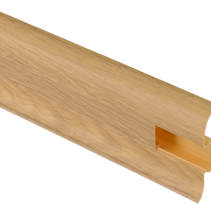 PVC floor strip with SG 56mm rubber band 2.5m Bourbon Oak Nature
