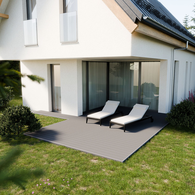 Композитная террасная доска BERGDECK B150 Матовый дикий тик 2,4 м
