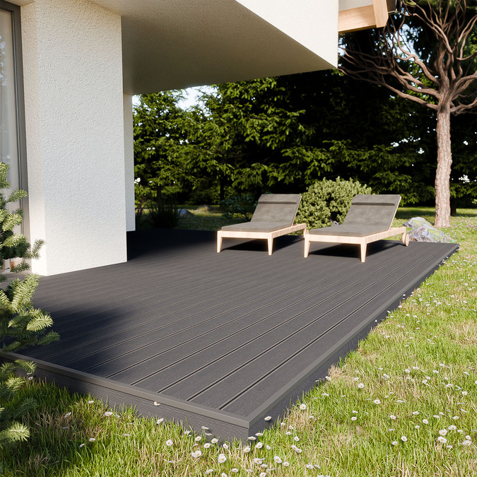 Композитная террасная доска BERGDECK B150 Матовый дикий тик 2,4 м