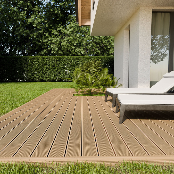 Композитная террасная доска BERGDECK B150 Матовый дикий тик 2,4 м