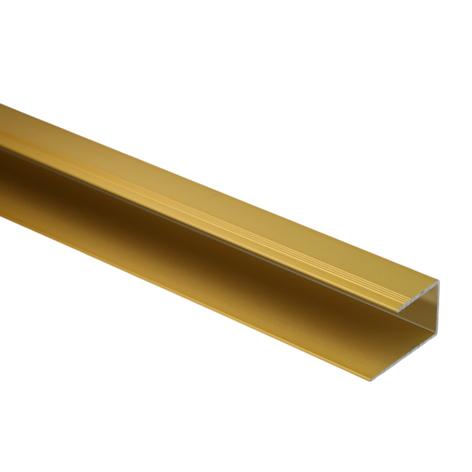 Profil zakończeniowy aluminiowy do paneli podłogowych „U” 15,5 x 930 mm anodowany złoty matowy