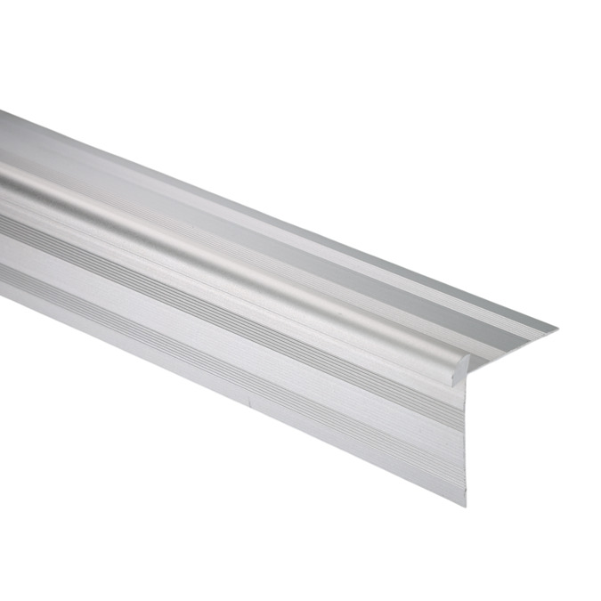 Profil schodowy aluminiowy 35,8x35,8x2700mm – anodowany srebrny matowy
