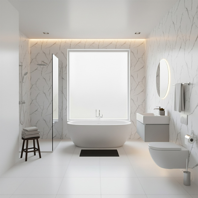 Стеновая панель SPC 60 x 120 см Арктический мрамор