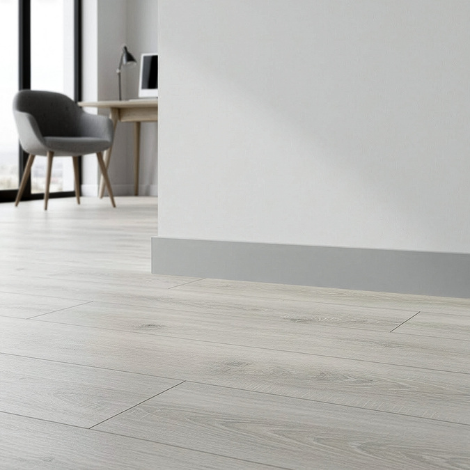 Плінтус Alpha 80 мм 2,4 м Сірий