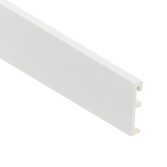 Плінтус Alpha 80 мм 2,4 м Білий