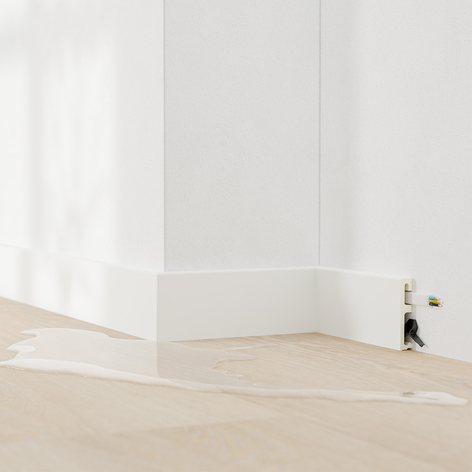 Плінтус Alpha 80 мм 2,4 м Білий