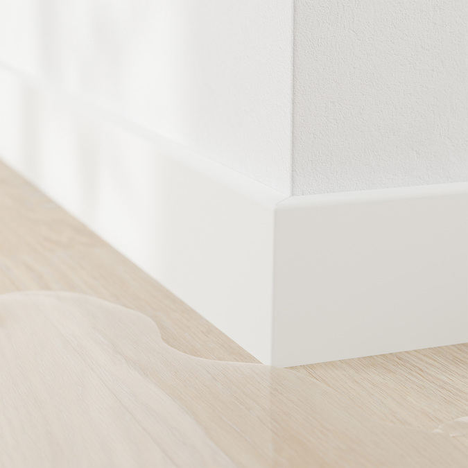 Плінтус Alpha 80 мм 2,4 м Білий